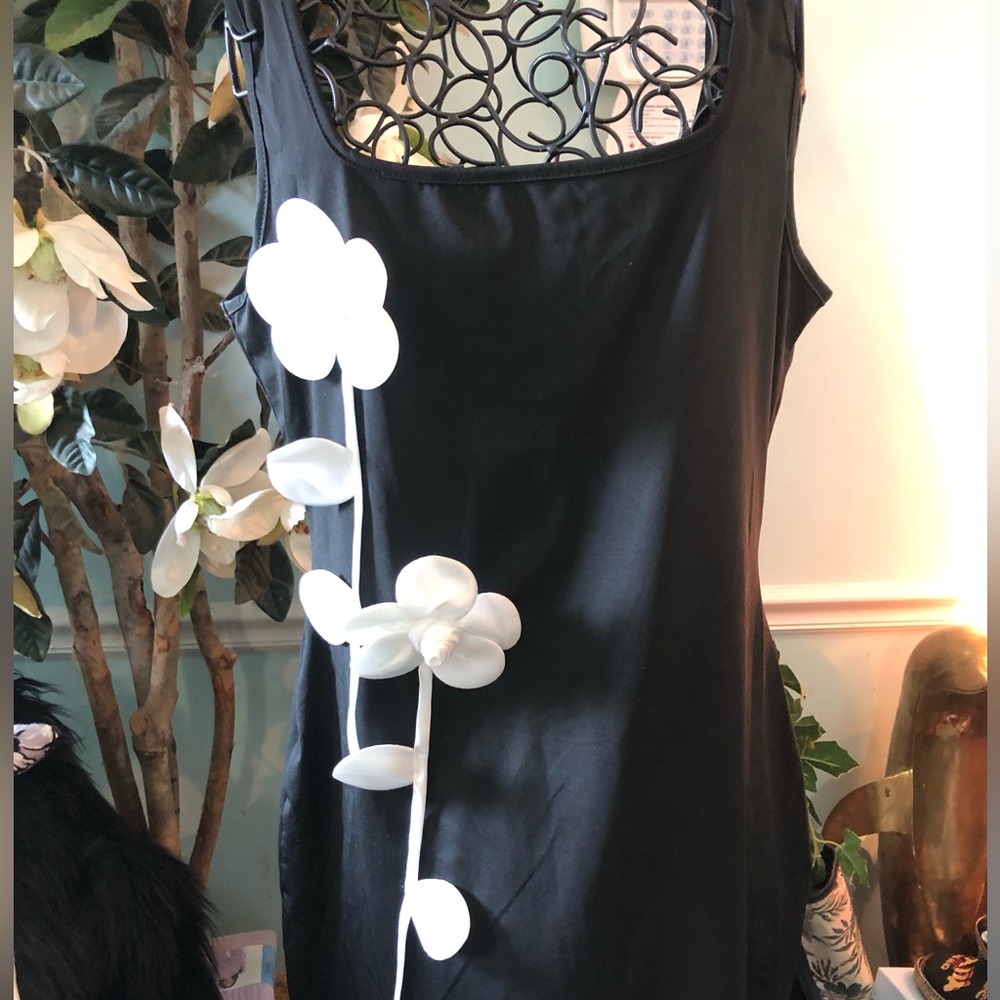 Lilly Pulitzer Classic Black Dress with White Floral Accent